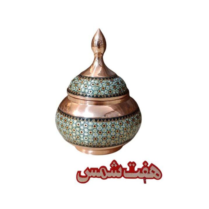قندان کوچک مس و خاتم – صنایع دستی اصیل ایرانی